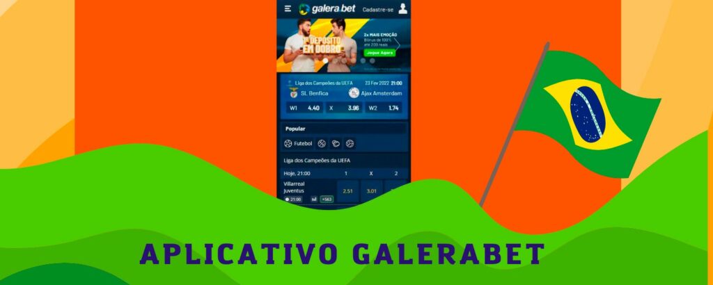 Aplicativo móvel Galerabet para jogadores brasileiros